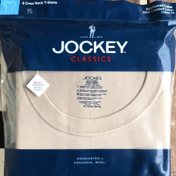 Jockey Classics 3pk Crew Neck T-Shirts Khaki / Tan - Picture 1 of 2